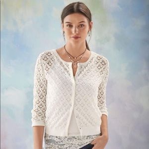 Sundance Alibaster Pointelle Cardigan - Medium